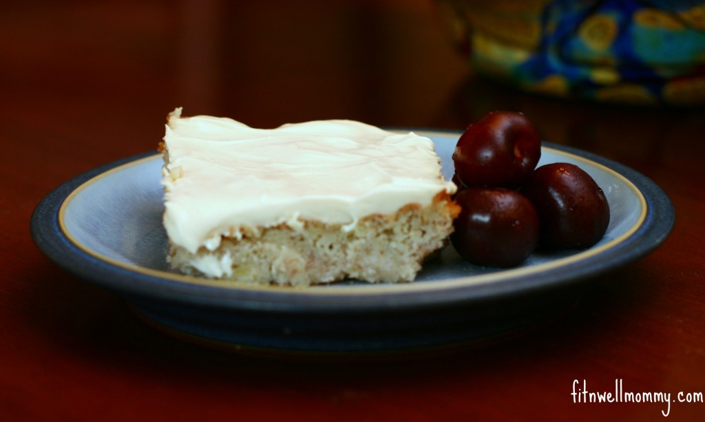 GlutenFree Banana Bars With Cream Cheese Frosting Deliciously Fit