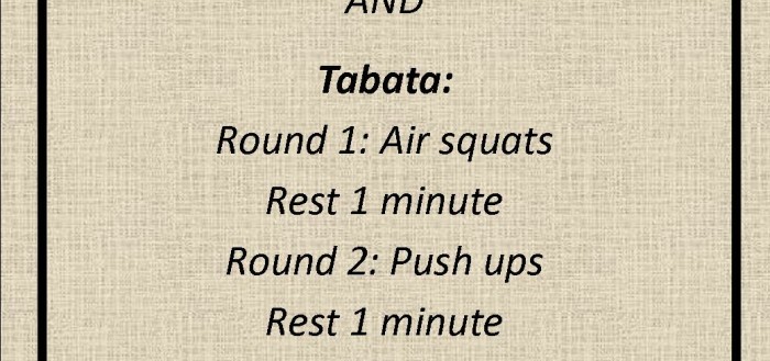 Tabata Tuesday Crossfit Home Or Travel