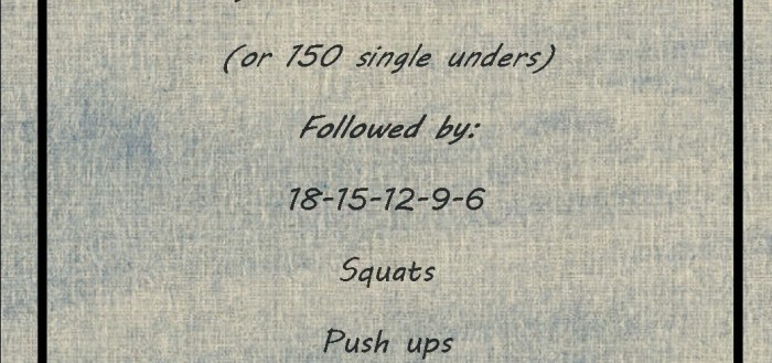 CrossFit Home Wod #23: Starting Off The New Year Right