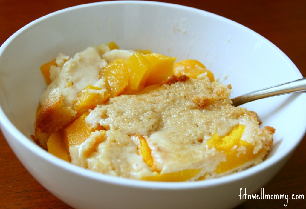 Quick and Easy Peach Cobbler Made With Oat Flour - Deliciously Fit